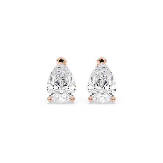Klassische Birnenförmige Diamant-Ohrstecker