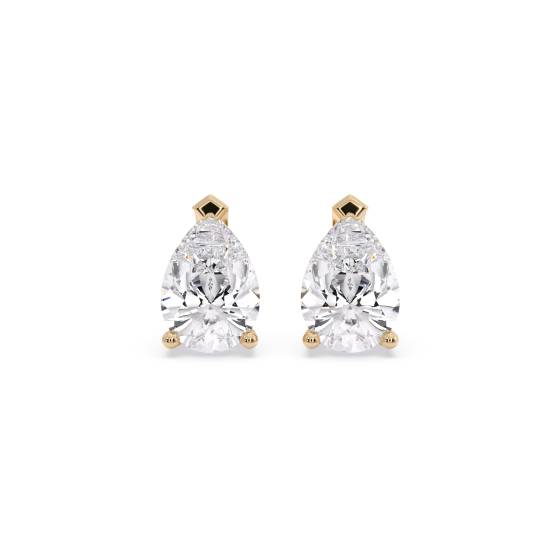 Klassische Birnenförmige Diamant-Ohrstecker