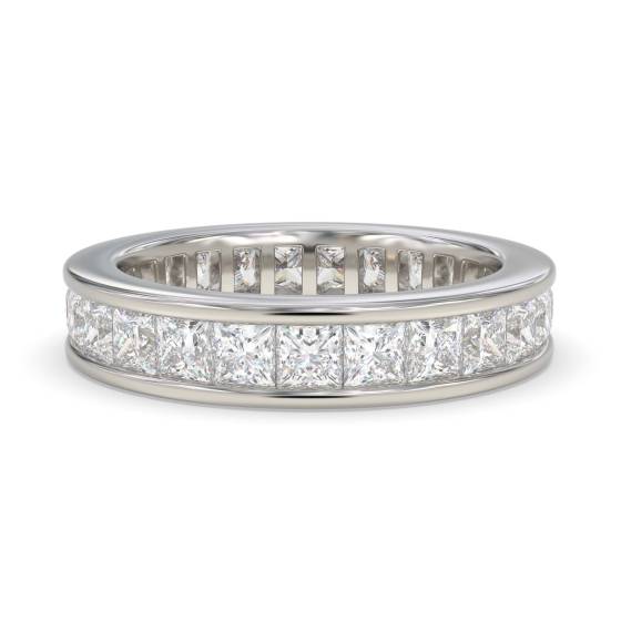 Eleganter Prinzess-Diamant-Ewigkeitsring