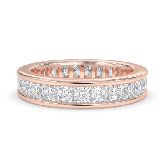 Eleganter Prinzess-Diamant-Ewigkeitsring
