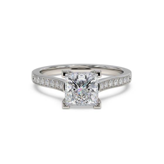 Moderner Crossover-Princess-Diamant-Schulterring
