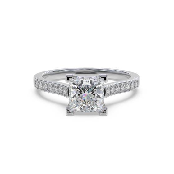 Moderner Crossover-Princess-Diamant-Schulterring