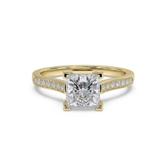 Moderner Crossover-Princess-Diamant-Schulterring