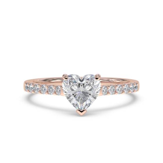 Traditioneller Herz-Diamant-Schulterring