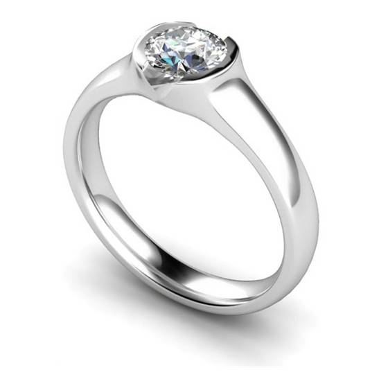 0,70 ct SI2/H Runder Naturdiamant Solitärring