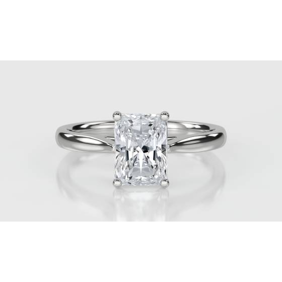1.54ct VS1/E Lab Grown Radiant Diamond Solitaire Ring in 9k White Gold