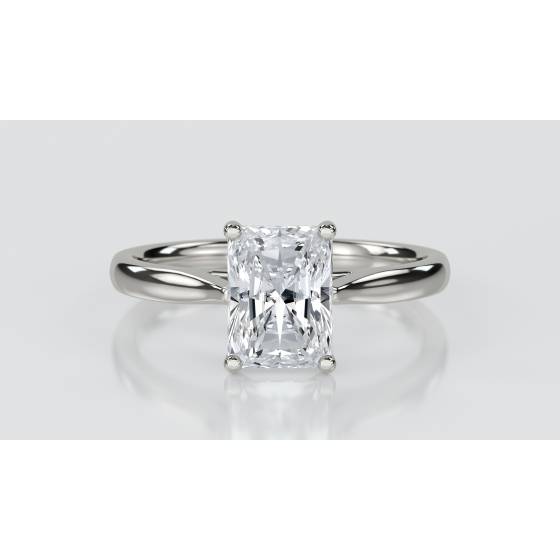 1.55ct VVS2/E Lab Grown Radiant Diamond Solitaire Ring in Platinum