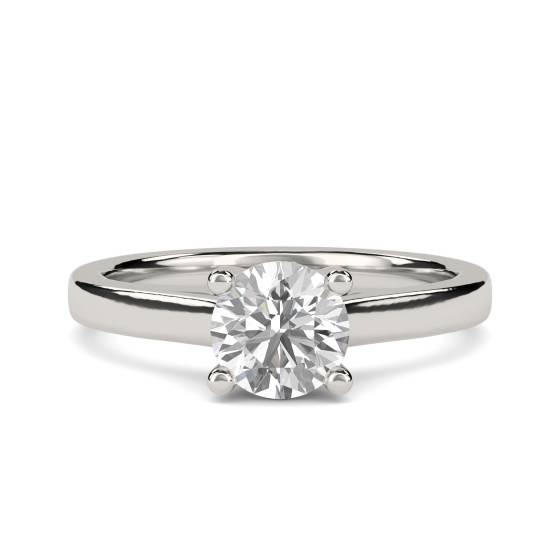 0.30ct VVS/E Natural Round Diamond Solitaire Ring in Platinum