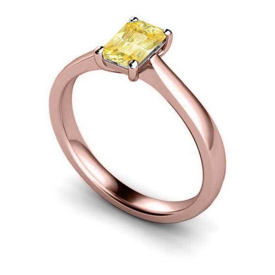 Eleganter Verlobungsring mit strahlend gelbem Diamanten