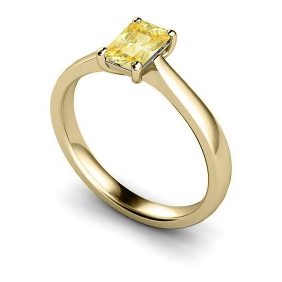 Eleganter Verlobungsring mit strahlend gelbem Diamanten