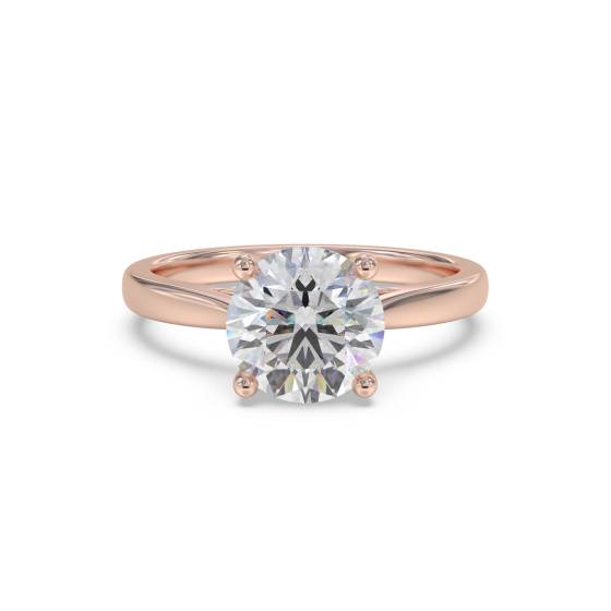 Verlobungsring mit rundem Diamanten