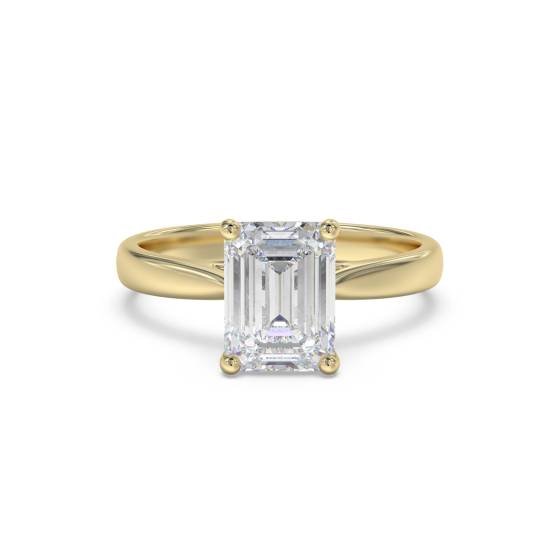 Eleganter Verlobungsring mit Smaragd und Diamanten