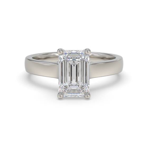Einzigartiger Crossover-Verlobungsring mit Smaragd und Diamanten