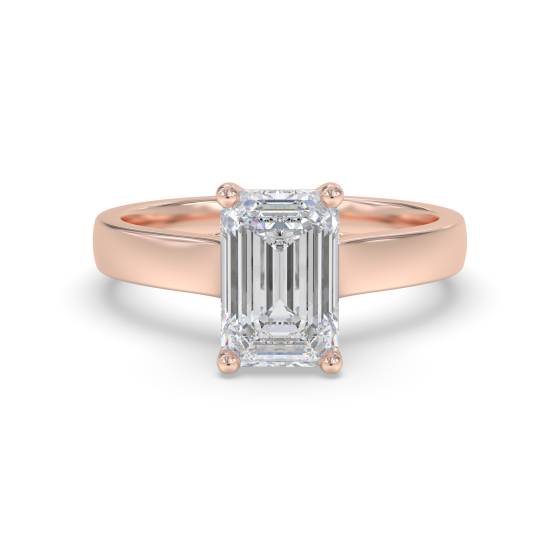 Einzigartiger Crossover-Verlobungsring mit Smaragd und Diamanten