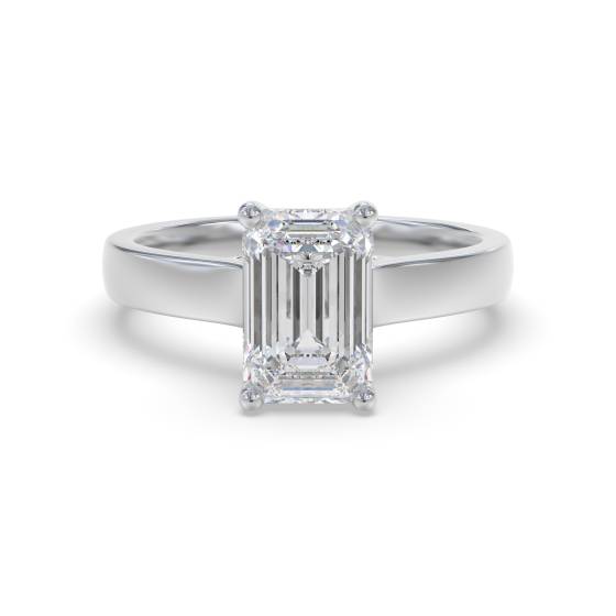Einzigartiger Crossover-Verlobungsring mit Smaragd und Diamanten