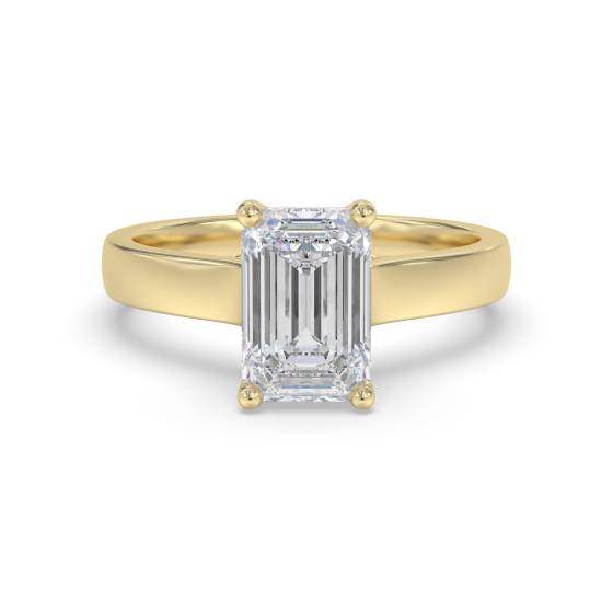 Einzigartiger Crossover-Verlobungsring mit Smaragd und Diamanten