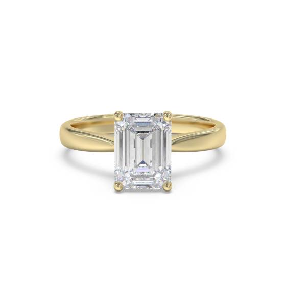 Eleganter Verlobungsring mit Smaragd und Diamanten