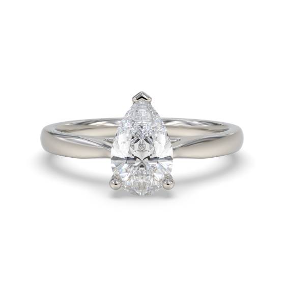 Eleganter Verlobungsring mit birnenförmigem Diamanten