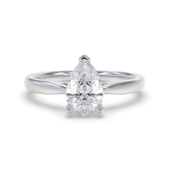 Eleganter Verlobungsring mit birnenförmigem Diamanten