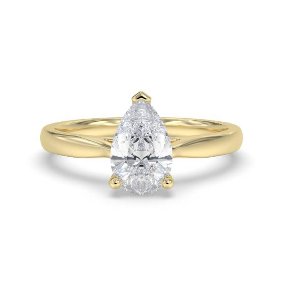 Eleganter Verlobungsring mit birnenförmigem Diamanten