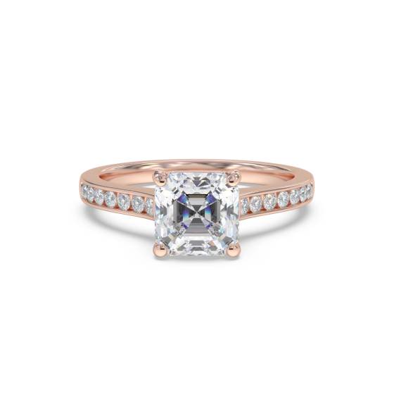 Ascher Diamant-Schulter-Set-Ring