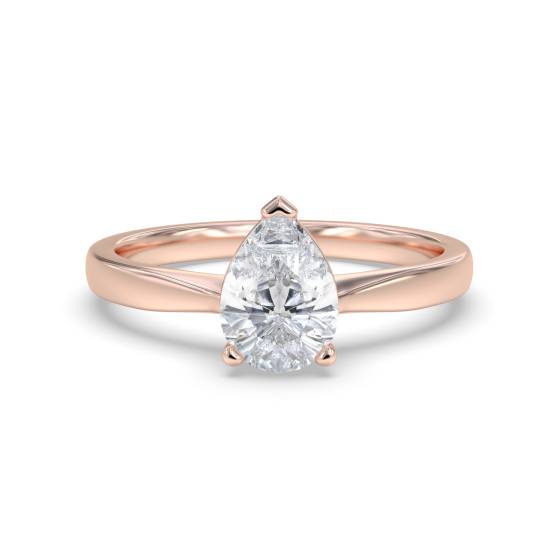 Klassischer Verlobungsring mit birnenförmigem Diamanten