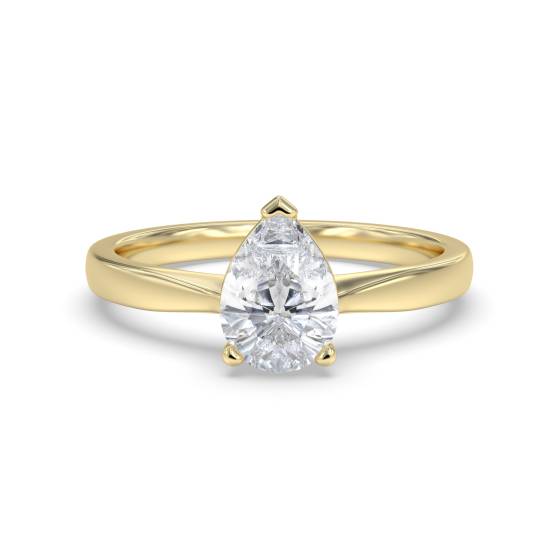 Klassischer Verlobungsring mit birnenförmigem Diamanten