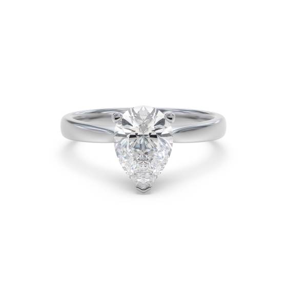 Klassischer Verlobungsring mit birnenförmigem Diamanten