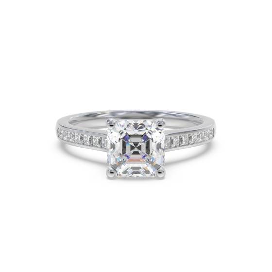 Asscher-Diamant-Schulterring
