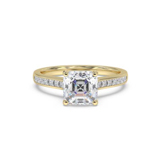 Asscher-Diamant-Schulterring