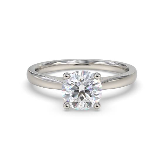 Verlobungsring mit rundem, natürlichem Diamanten (0,93 ct, SI2/E)