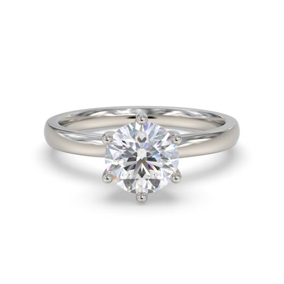 Verlobungsring mit rundem Diamanten