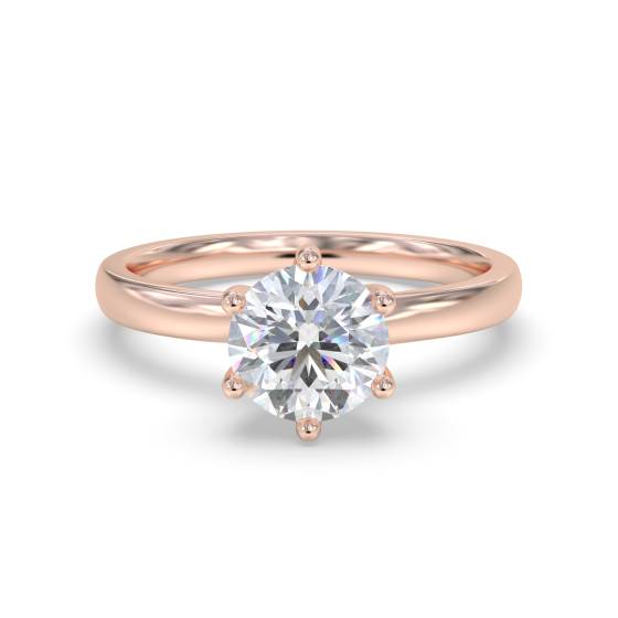 Verlobungsring mit rundem Diamanten