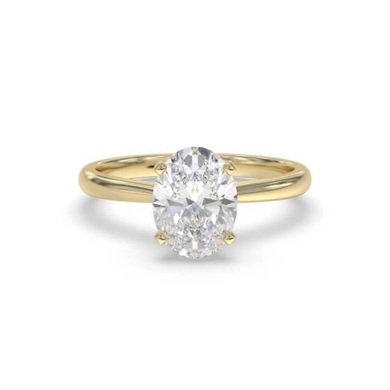 Klassischer ovaler Diamant-Verlobungsring mit 0,25 ct