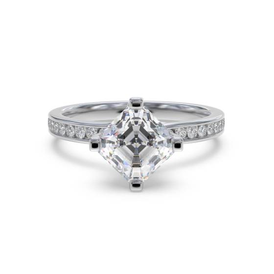 Asscher-Diamant-Schulterring