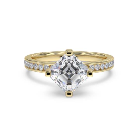 Asscher-Diamant-Schulterring