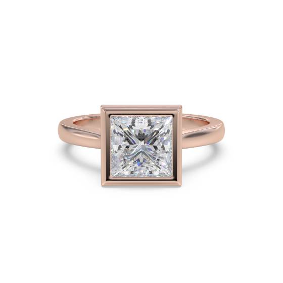 Verlobungsring mit Prinzessdiamant-Fassung