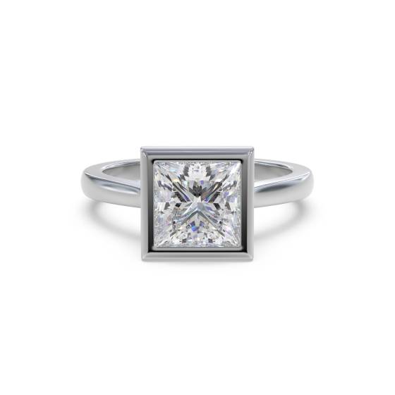Verlobungsring mit Prinzessdiamant-Fassung