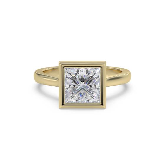 Verlobungsring mit Prinzessdiamant-Fassung