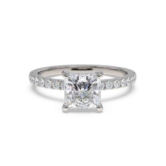 Prinzessinnen-Diamant-Schulterset-Ring