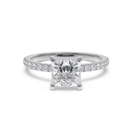Prinzessinnen-Diamant-Schulterset-Ring