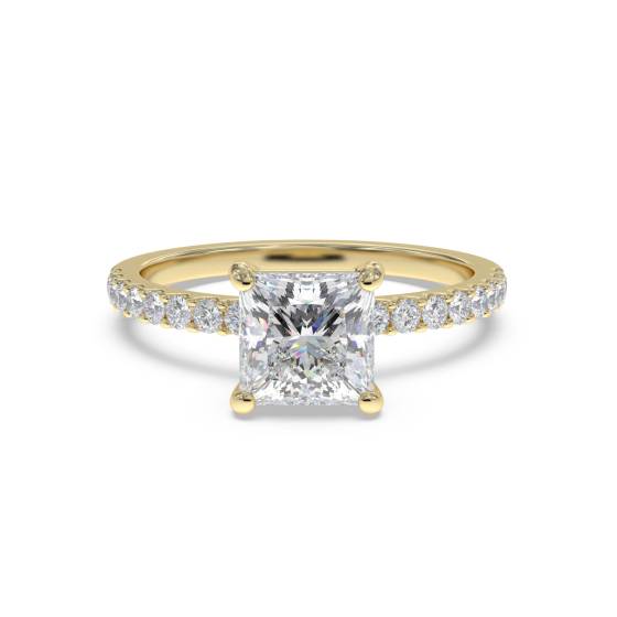 Prinzessinnen-Diamant-Schulterset-Ring
