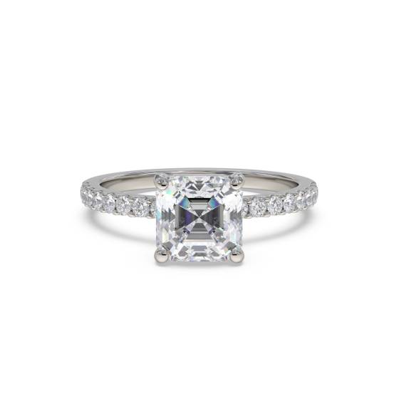 Asscher-Diamant-Schulterring
