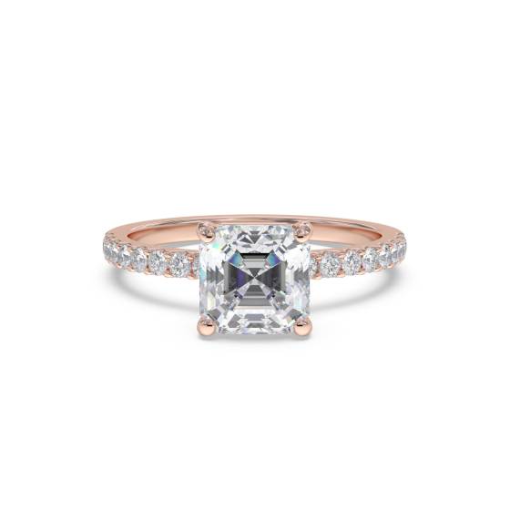 Asscher-Diamant-Schulterring