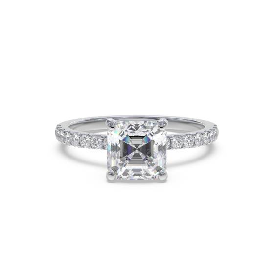 Asscher-Diamant-Schulterring