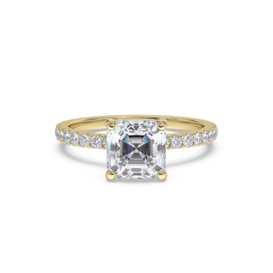 Asscher-Diamant-Schulterring