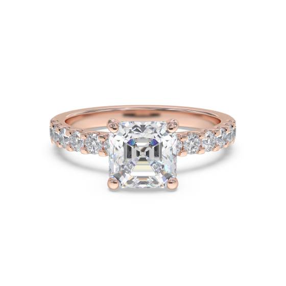 Asscher-Diamant-Schulterring