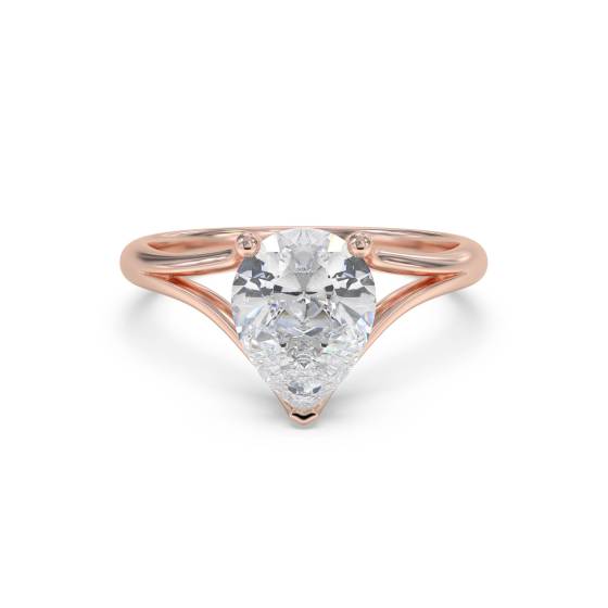 Einzigartiger moderner Verlobungsring mit birnenförmigem Diamanten