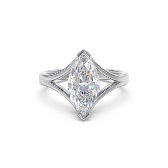 Verlobungsring mit Marquise-Diamanten