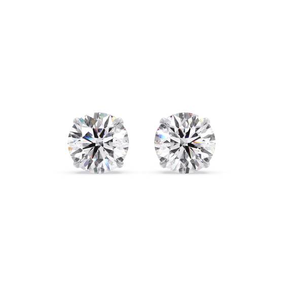 Ohrringe mit rundem Diamant-Halo